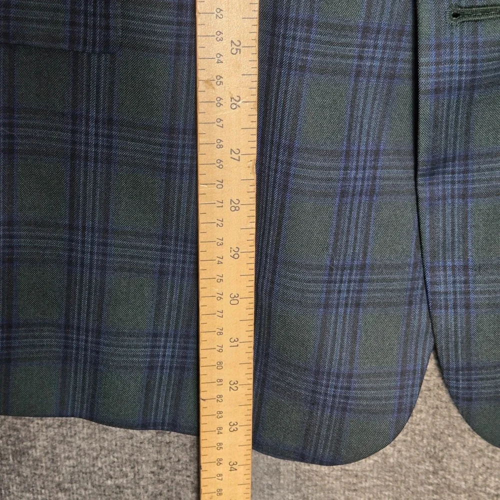 Oak Hill Sport Coat Men's 3XL Green‎ Blue Plaid 2 Button Blazer Jacket